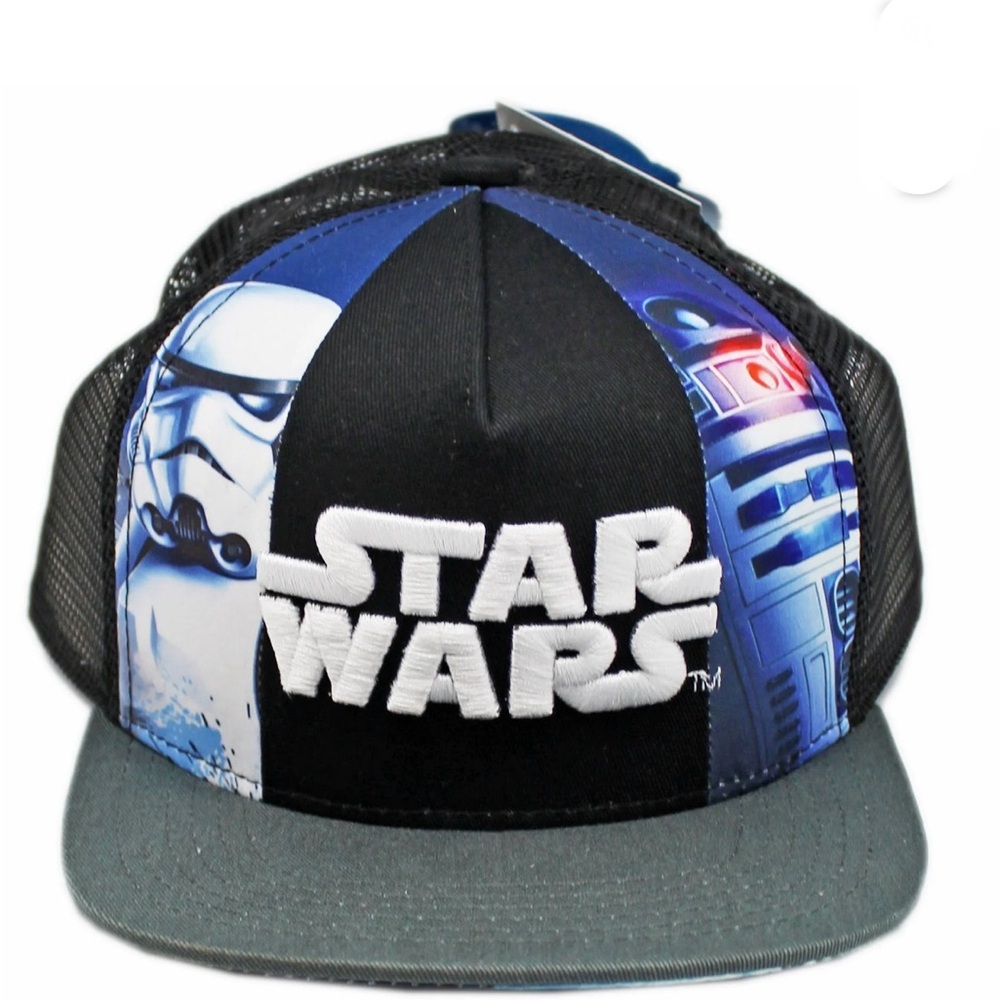 Star Wars Black, Blue & Gray Kids Mesh Snapback Cap